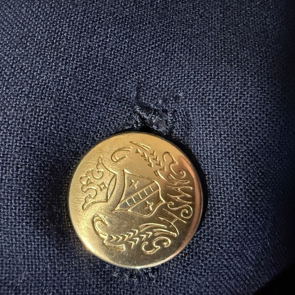 Hart Schaffner Marx Men's Navy Blue Blazer Size 46L Union Made Wool 2-Button - Picture 3 of 4